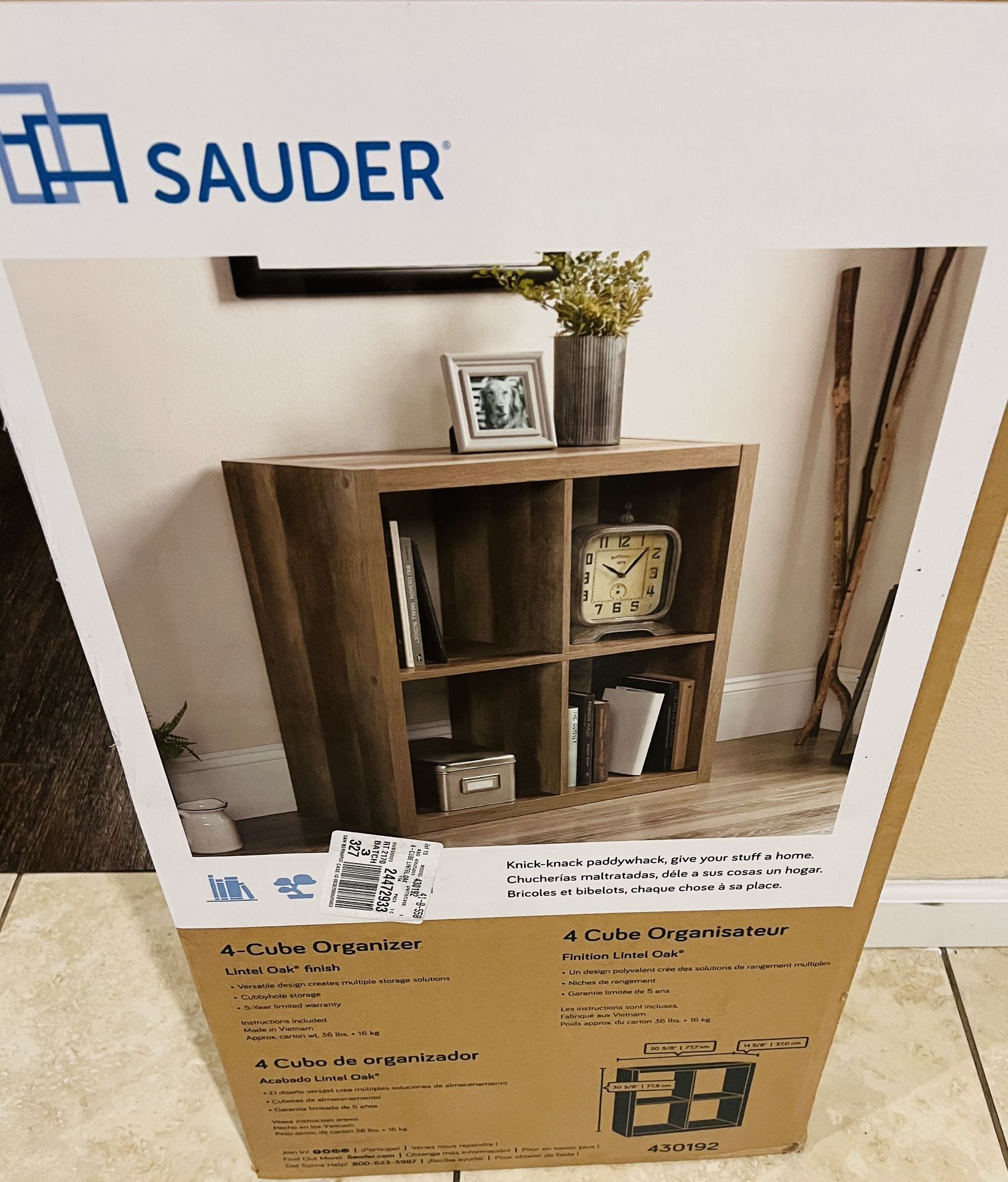 Sauder 4 Cube Organizer / Book Shelf