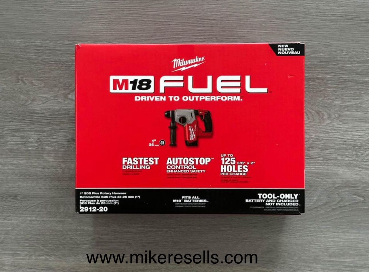 Milwaukee M18 Fuel 1” SDS Plus Rotary Hamer (2912-20)