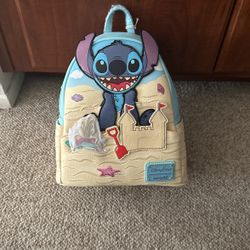 Disney loungefly mini backpack (Stitch beach sand castle)
