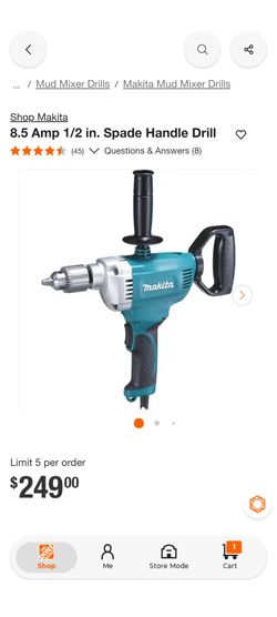 Makita
8.5 Amp 1/2 in. Spade Handle Drill