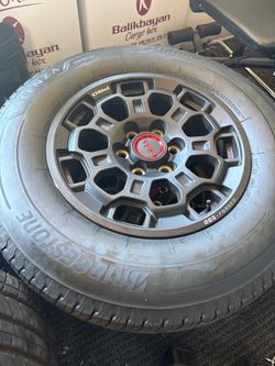OEM TRD Pro 18” BBS Forged Alloy wheels from Sequoia TRD PRO on LT 265/ 70 R18 Bridgestone Alteeza