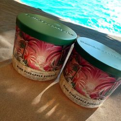 Pink Pineapple Sunrise 3 Wick Candles