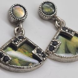 MAGNIFICENT DESIGNER ABALONE EARRINGS 