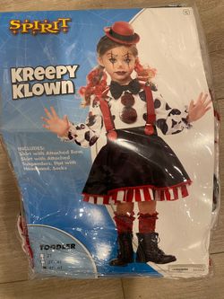 Creepy Clown Halloween Costume Size 5T-6T