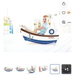 Like New Hape High Seas Wooden Rocking Ride-on, Gift Idea for Toddlers Ages 12 Months+