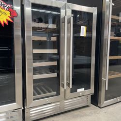 Wine Refri 24 in. Dual Zone 18-Bottle 66-Can Beverage and Wine cooler