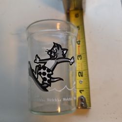 Vintage Tom & Jerry Welches jelly glass jar 1990 Turner Entertainmenr