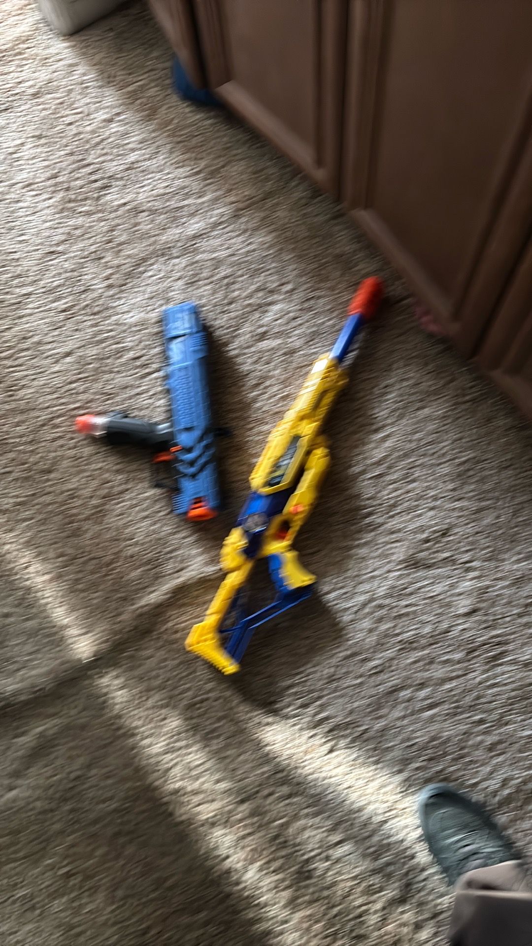 Broken nerf gun and x shot gun
