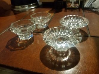 Crystal candle holders