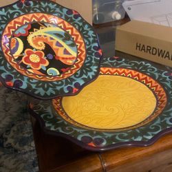 2 Corsica Handcrafted Plates