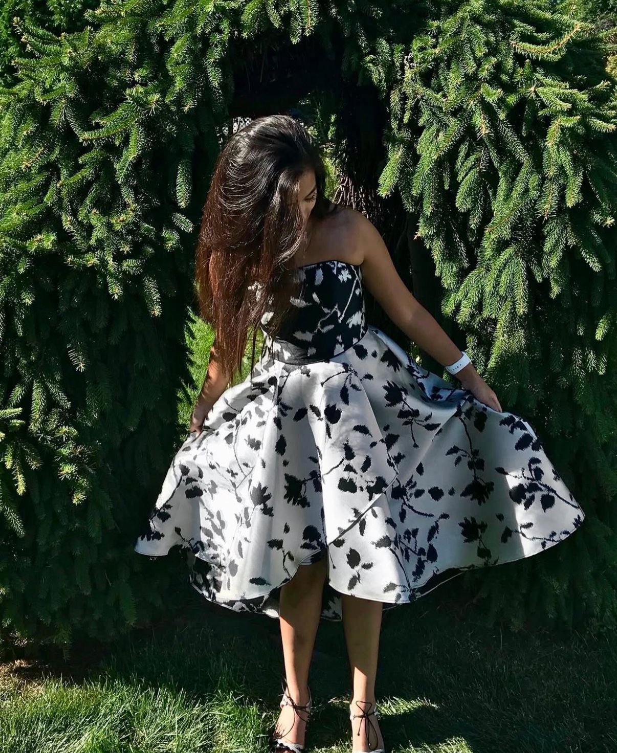 $670 EUC Anthropologie x Shoshanna Color-Blocked Strapless Floral Ball Gown 0