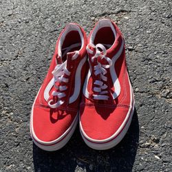 Red Low top Vans