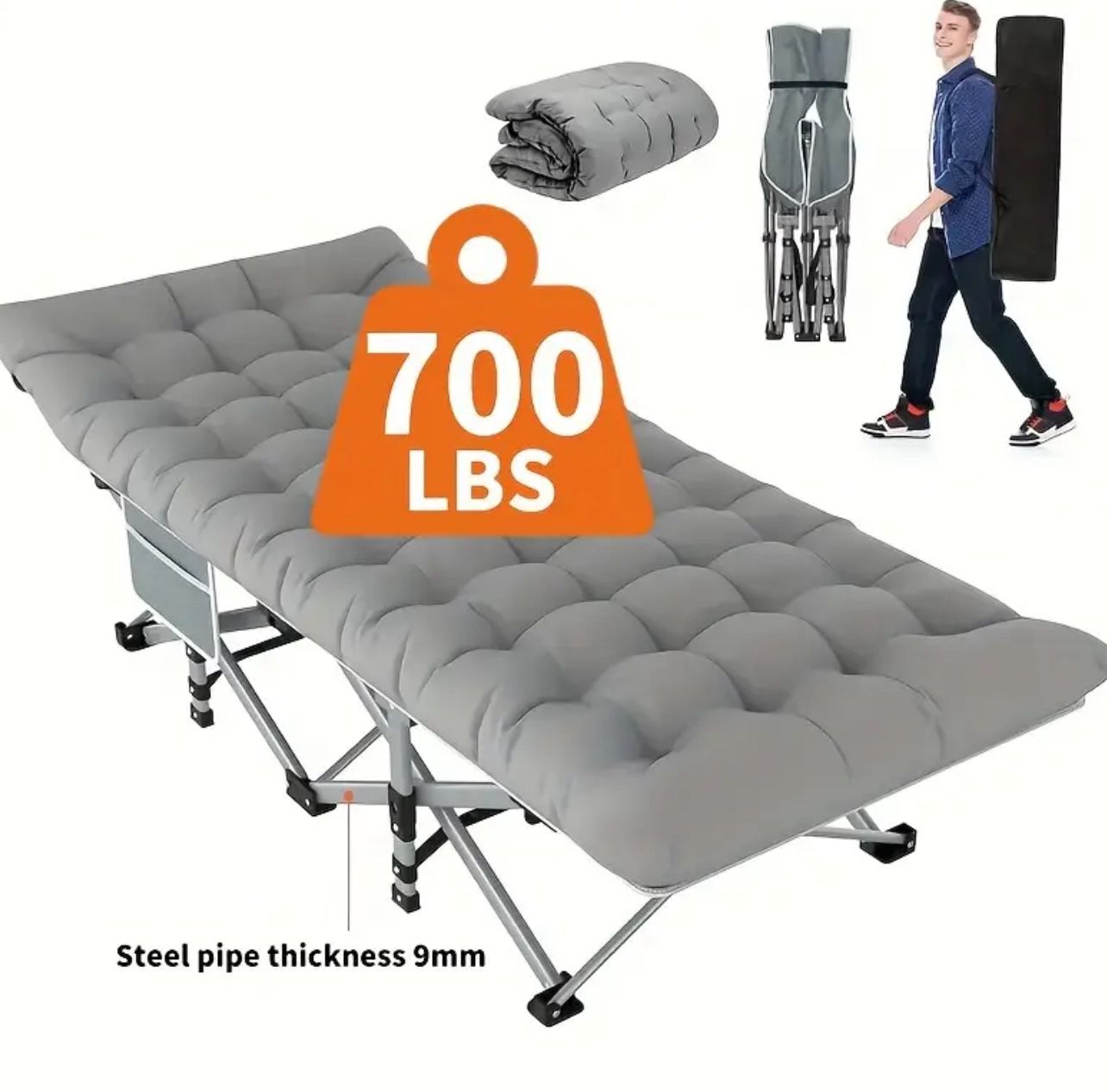 Folding Camping Bed With Mattress