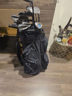 MEN'S COMPLETE GOLF CLUBS SET WITH TAYLOR MADE GOLF BAG  (16 CLUBS ) RIGHT HANDED