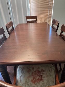 Ethan Allen British Classics Dining Table/Chairs/Leaves/Card Table Pads