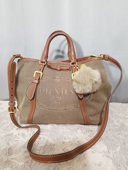 Authentic Prada Canapa 2 way Bag