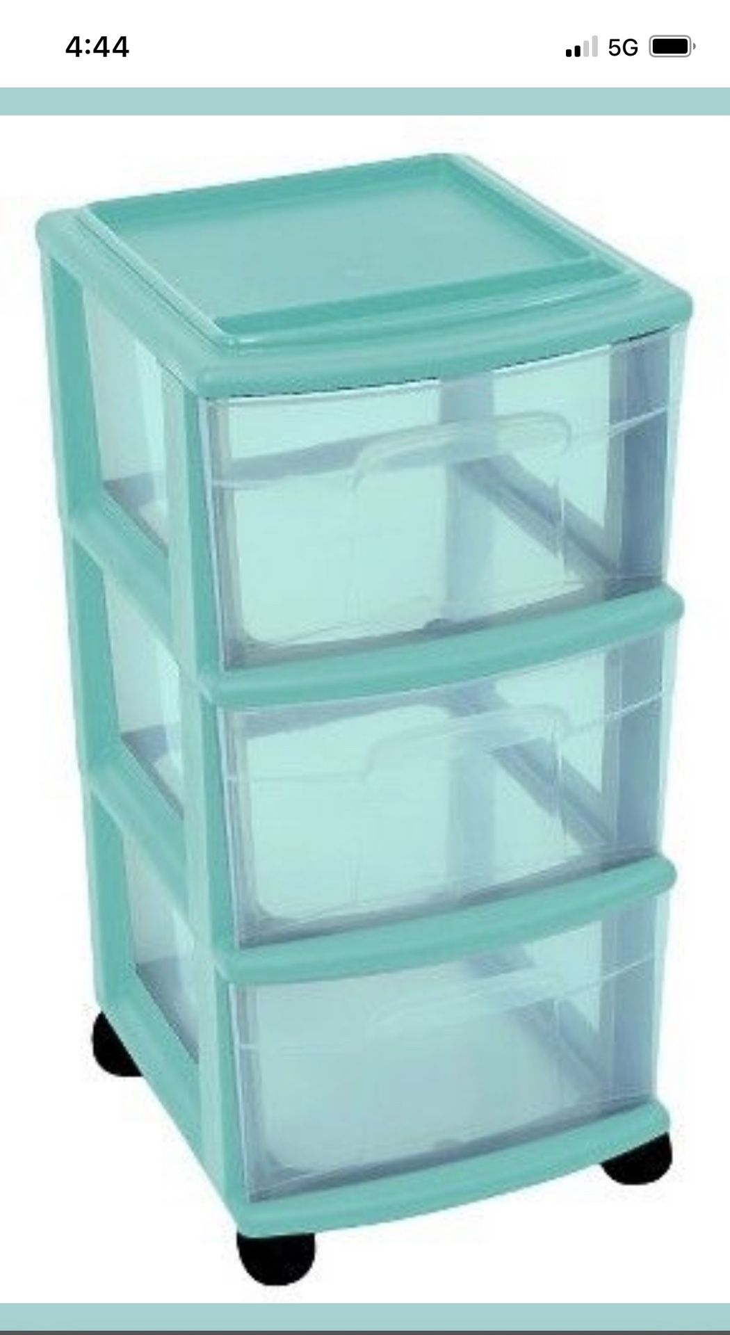 Room Essentials® Room Essentials 3-drawer medium cart - blue/pink