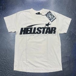 Hellstar Rhinestone White Classic T-Shirt