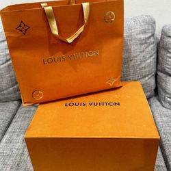 Authentic Louis Vuitton Box + Store Bag – Medium Size