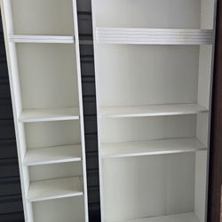 White Bookcases (Only Two Pictured Are Available;Priced Separately)