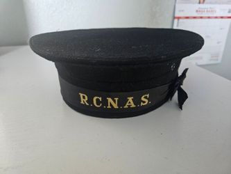 Rare WWI Era Royal Canadian Naval Air Service Sailor Cap Hat RCNAS Tally 1918