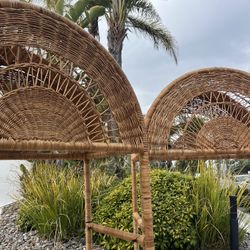 Vintage Wicker Shelves 