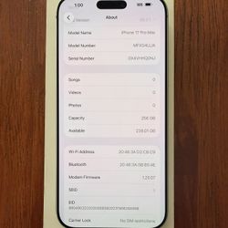 iPhone 17 Pro Max 256gb Unlock 