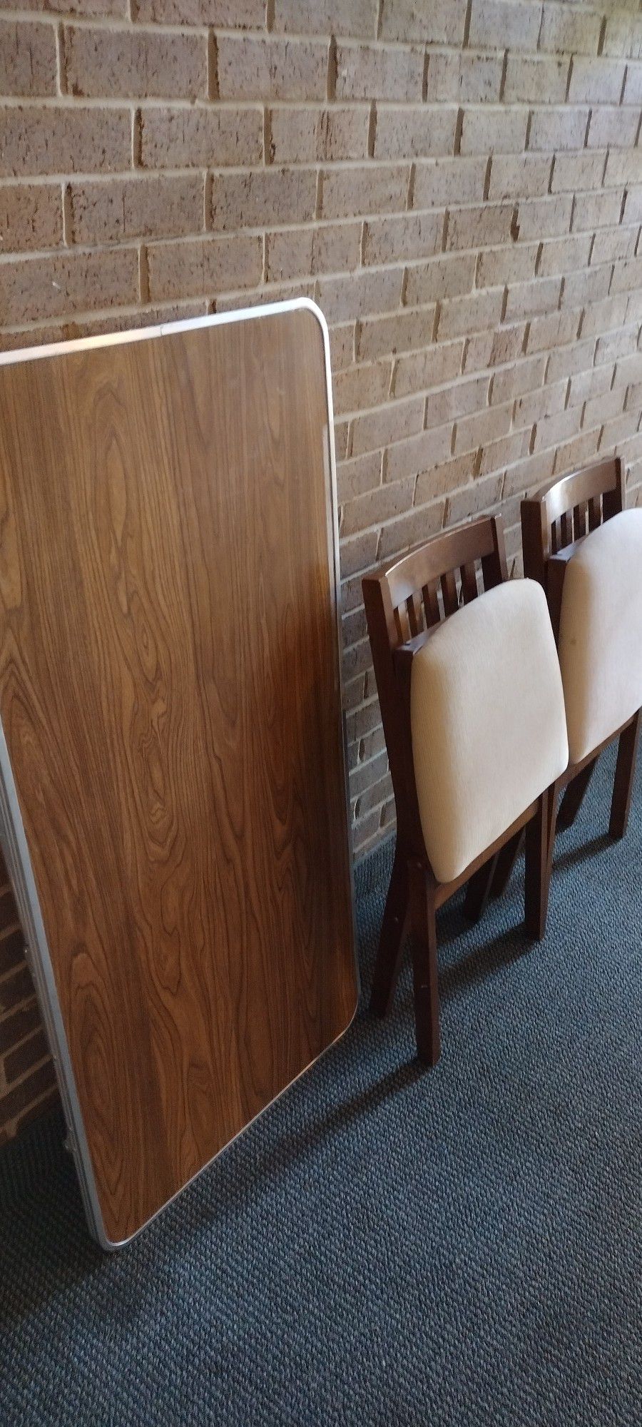 Vintage Folding Lightweight Table And 2 Folding Chairs