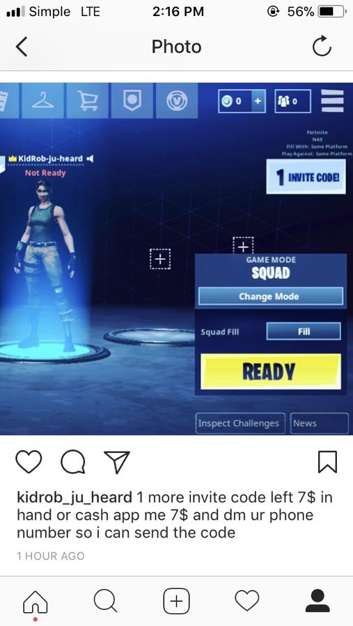 Fortnite invite code