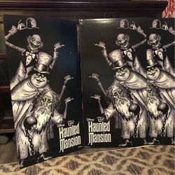 3 HAUNTED MANSION printed panels, Disney Movie Collectibles