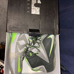 Lebron 12 Elite trainers - green and white 