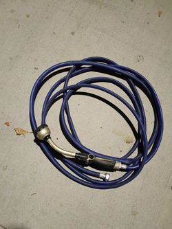 Blue Garden Hose with Spray Nozzle