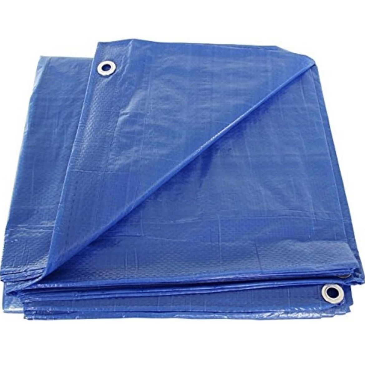 P-LINE Large Blue Tarp Cover – Outdoor Tarp for Pools, Boats, Cars and Trucks – Waterproof Tarp Cover – Heavy-Duty Poly Tarp with Grommets for Secured