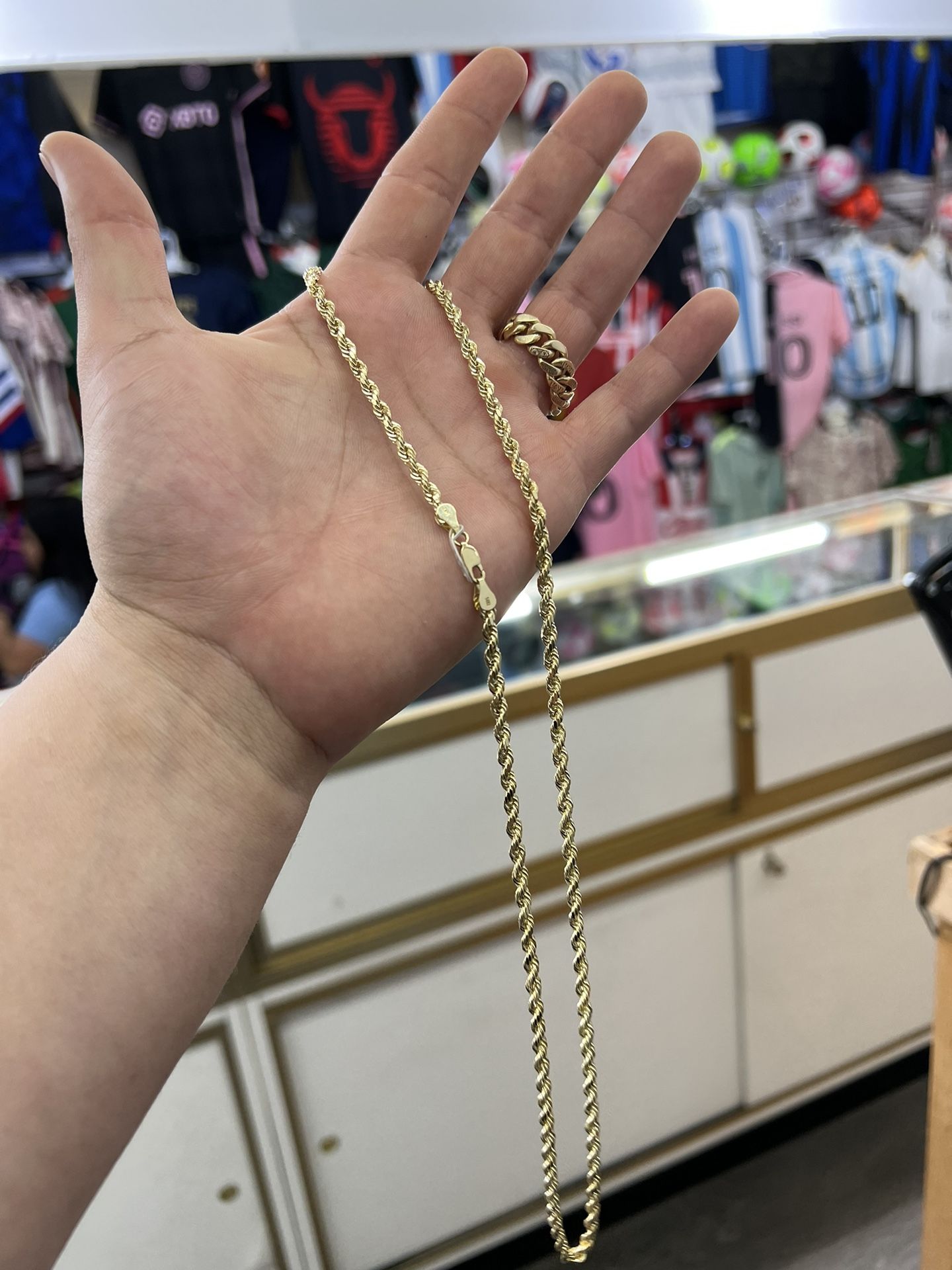 14K Gold Rope Chain 24”