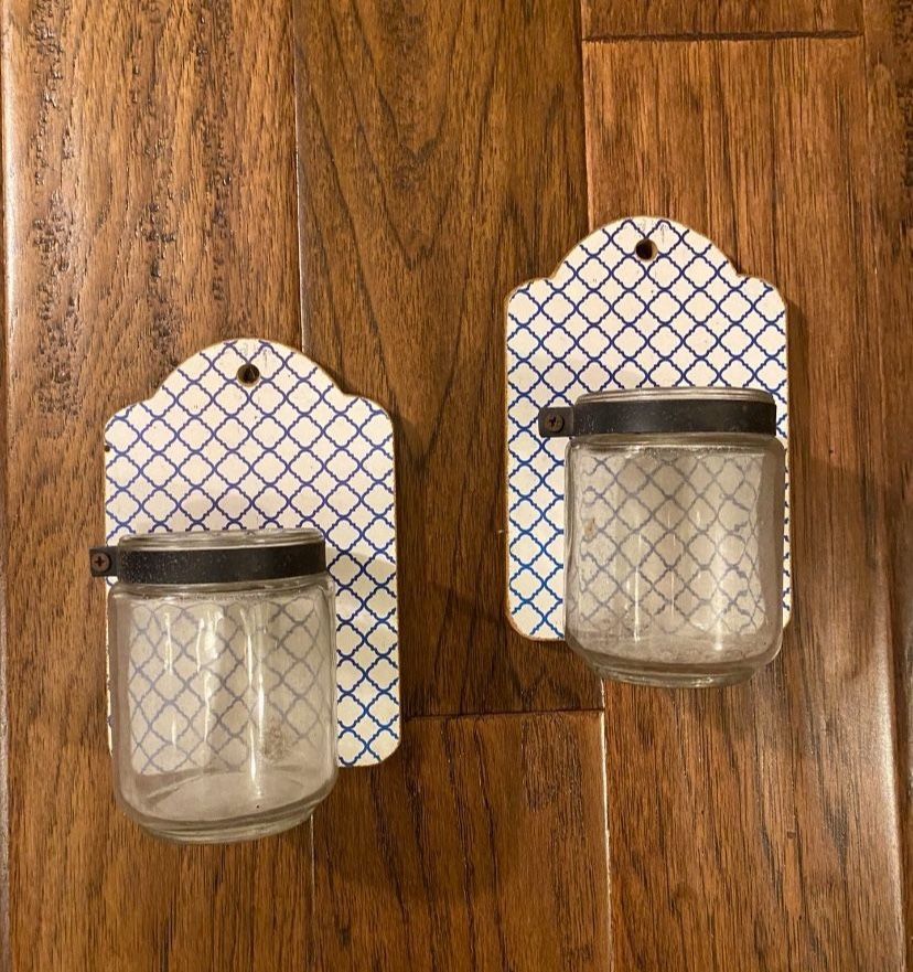 Wall Mounted Candle Or Flower Vase Holder Set