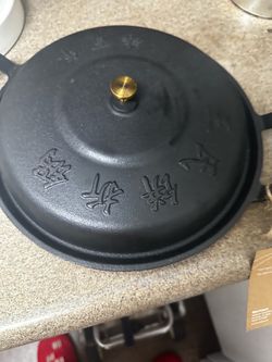 Cast Iron Pancake Pot with Lid and Gold Knob ( 1 for $12 and 2 for $20)