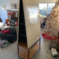 Mid Century Haworth Art Station Double Whiteboard With Storage 