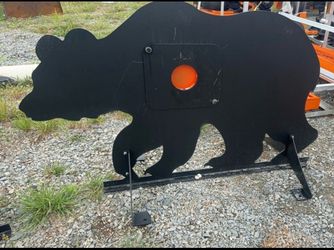 Large Steel Black Bear Reactive Shooting Target – New/Never Shot