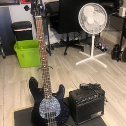 OLP MM2 4-String Bass Guitar With Crate GX-10 Amp