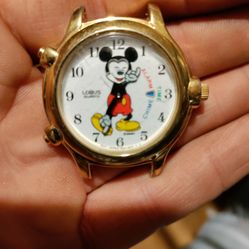 Vintage Mickey Mouse Wristwatch Missing The Wristband