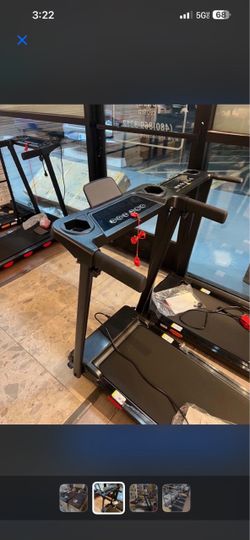 Black Folding Treadmill with Console