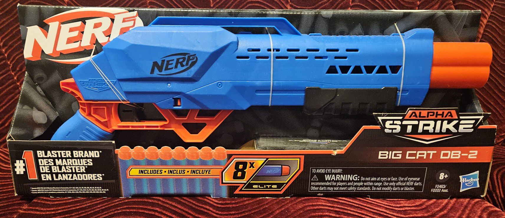 Nerf Alpha Strike Big Cat DB-2 Blaster Dart Gun And 8 Darts


