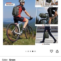 RAINSMORE Bike Bags for Bicycle Rear Rack 15L Waterproof Bike Ebike Trunk Pannier Saddle Bag with Rain Cover Bike Accessories Backpack Shoulder Bag 