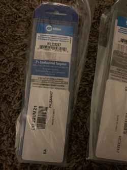 Miller 2% Lanthanated Tungsten Electrodes 3/32" x 7"