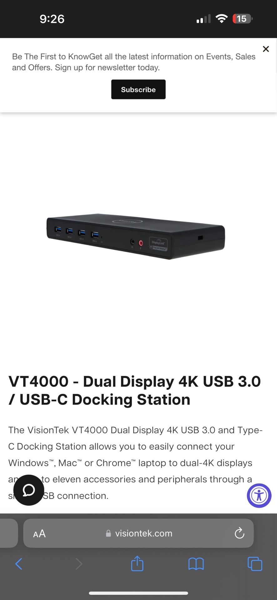 Dual Monitor Docking Station