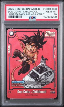 PSA 10 Son Goku Childhood DBS Fusion World SB01-053