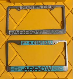 Vintage Original Los Angeles Chevrolet Dealership License Plates