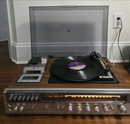 Vintage 1975 Panasonic SE-2650 Stereo Music System Turntable Cassette AM/FM Radio Works / Needs Lube