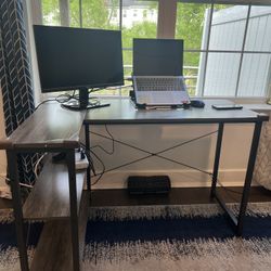 L-Shaped Office Desk and Chair 