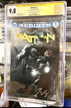 $365…2-SIGNATURE (David Finch & Tom King)…Dc-Universe Rebirth Batman 1…CGC#1